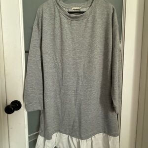 Heart Hips Light Gray Knit Top